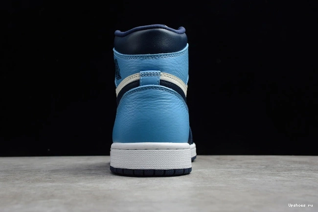 - 555088-140 Jordan Retro High Blue UNC University | OG 1 Obsidian Air 1123